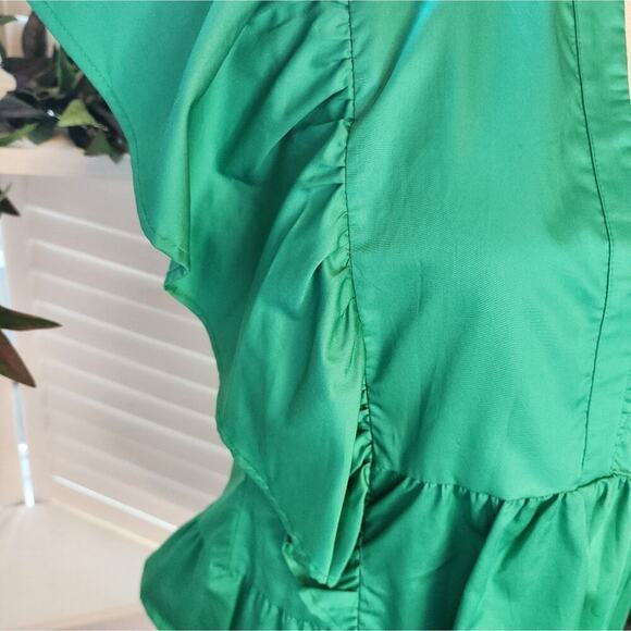 KASIA NEW GREEN RUFFLE BLOUSE SIZE SMALL RETAIL $112 - Picture 6 of 7